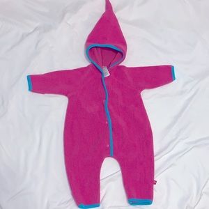 ZUTANO winter 0-3 fleece onesie!